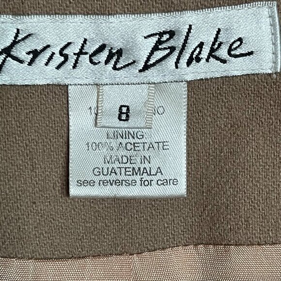 Kristen Blake Tan Merino Wool Suit Jacket Women's Size 8 - Picture 4 of 7